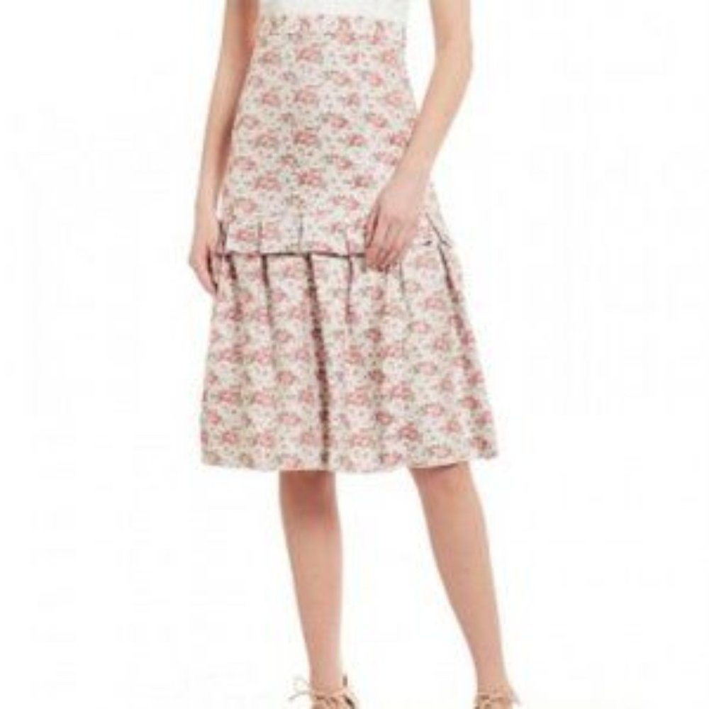 NWT Antonio Melani Jillian Floral Tiered Skirt